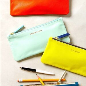 Anthropologie crème de la crème pencil case with tassels